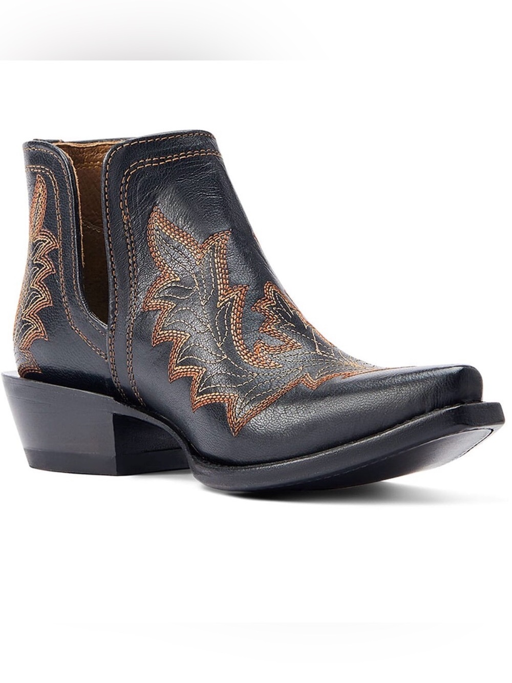 Ariat Women's Dixon Low Heel Western Boots - Bohemian Black - Picture 1 of 9